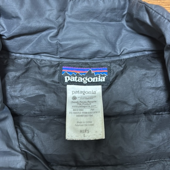 Men’s Patagonia Full Zip Jacket Large L Gray Grey Used Pre owned - Picture 6 of 8